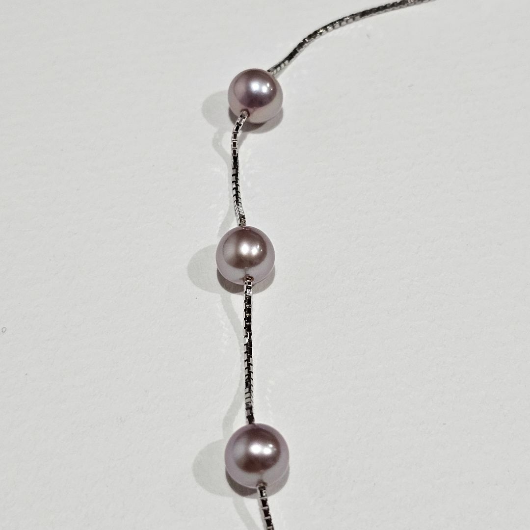 TASAKI - 1423 タサキパールステーションネックレスK18WG TASAKI - 1423 タサキパールステーションネックレスK18WG