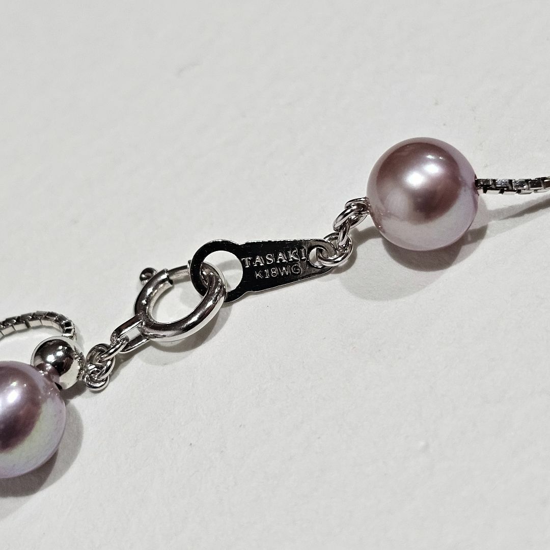 TASAKI - 1423 タサキパールステーションネックレスK18WG TASAKI - 1423 タサキパールステーションネックレスK18WG