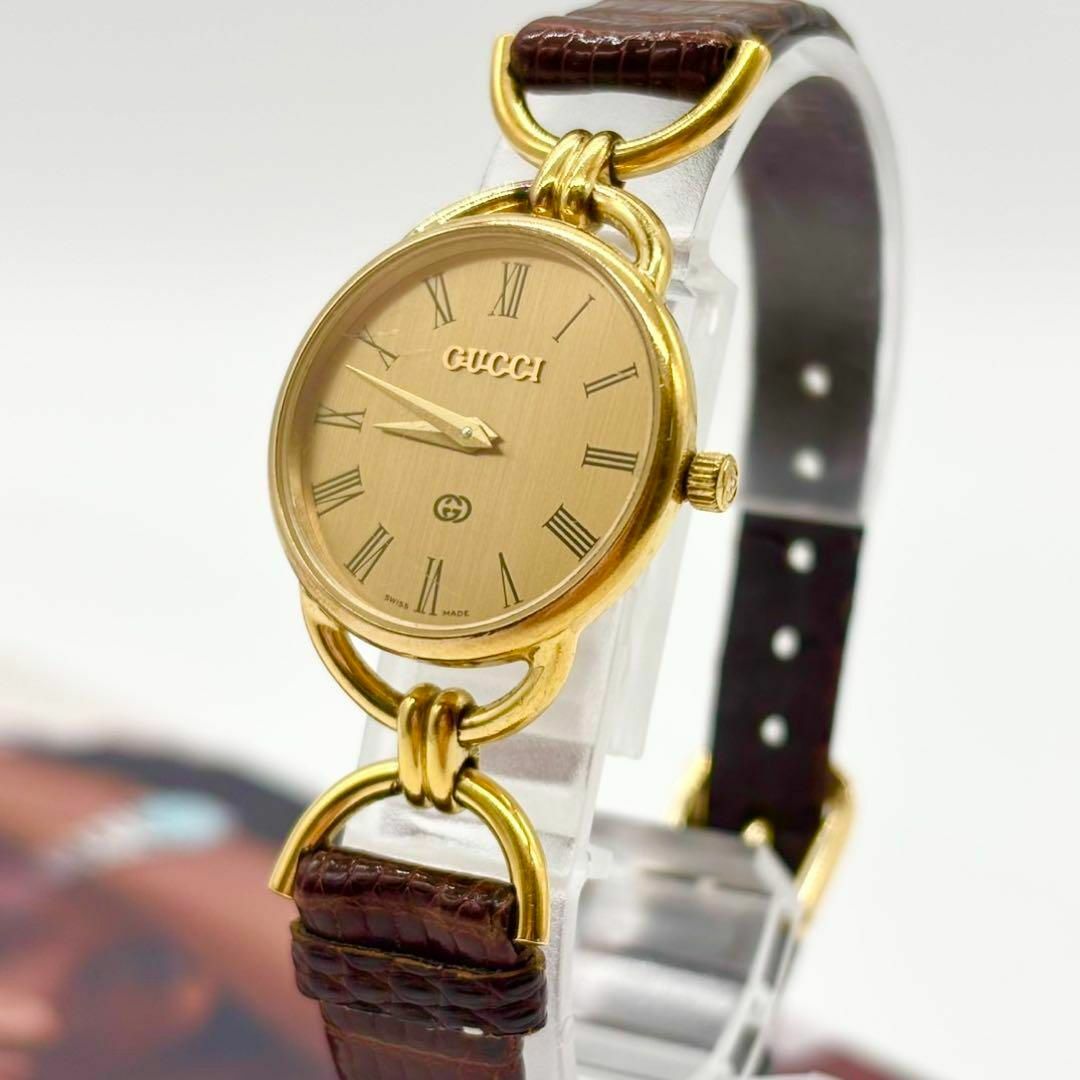 GUCCI - 稼動品 GUCCI グッチ 6000L 腕時計 レディース ゴールド GUCCI - 稼動品 GUCCI グッチ 6000L 腕時計 レディース ゴールド