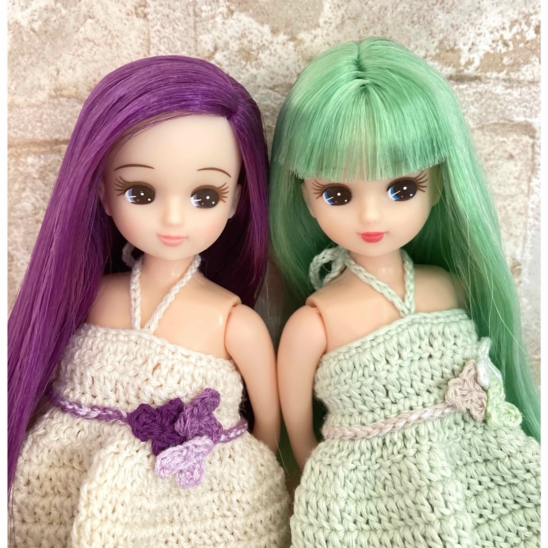リカちゃん人形 キャッスル製 2体セット ハンドメイドの リカちゃん人形 キャッスル製 2体セット ハンドメイドの