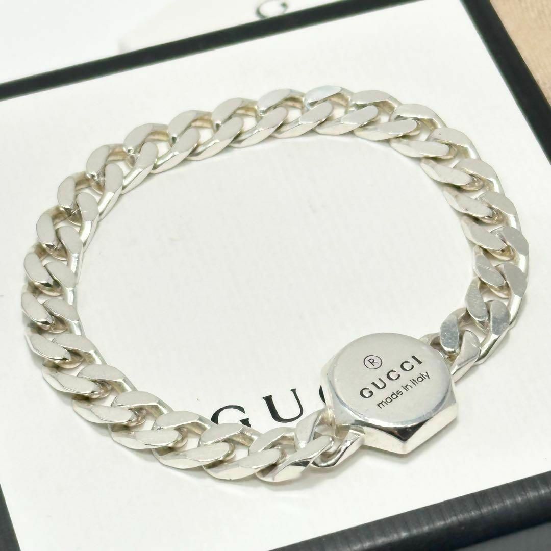GUCCI - GUCCI ヘキサゴン トレードマーク シルバーブレスレット GUCCI - GUCCI ヘキサゴン トレードマーク シルバーブレスレット