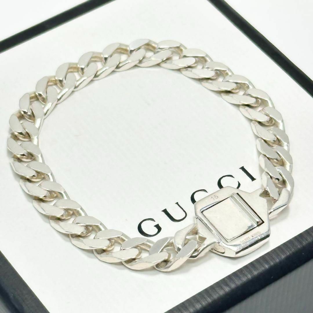 GUCCI - GUCCI ヘキサゴン トレードマーク シルバーブレスレット GUCCI - GUCCI ヘキサゴン トレードマーク シルバーブレスレット