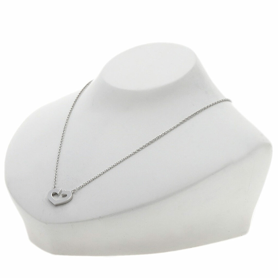 Cartier - CARTIER Cハート ネックレス K18WG レディースの通販 Cartier - CARTIER Cハート ネックレス K18WG レディースの通販