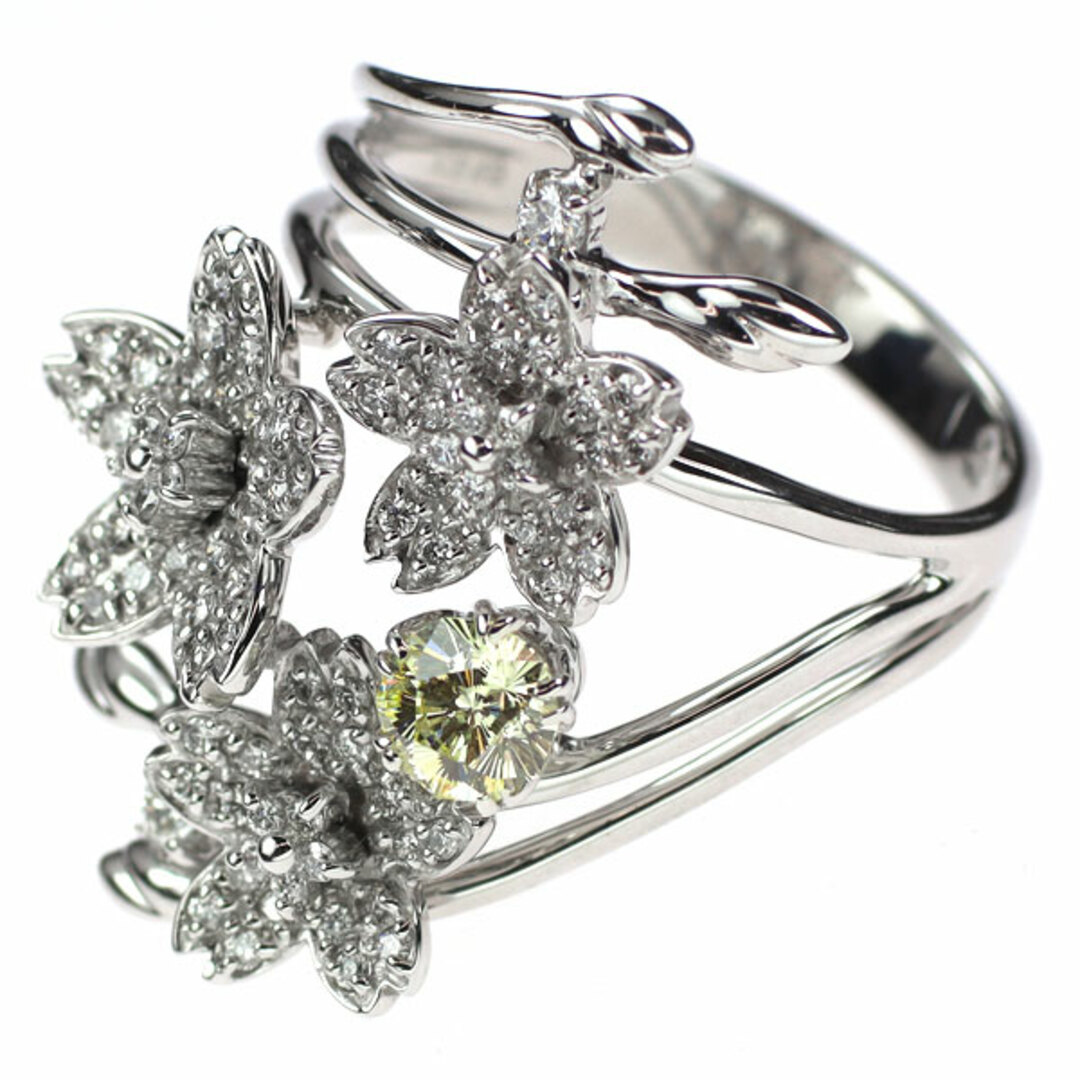 K18WG さくらカット ダイヤモンド リング 0.510ct D0.68ctの通販 K18WG さくらカット ダイヤモンド リング 0.510ct D0.68ctの通販