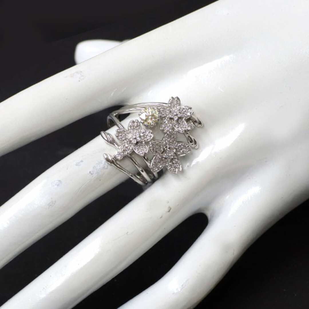 K18WG さくらカット ダイヤモンド リング 0.510ct D0.68ctの通販 K18WG さくらカット ダイヤモンド リング 0.510ct D0.68ctの通販