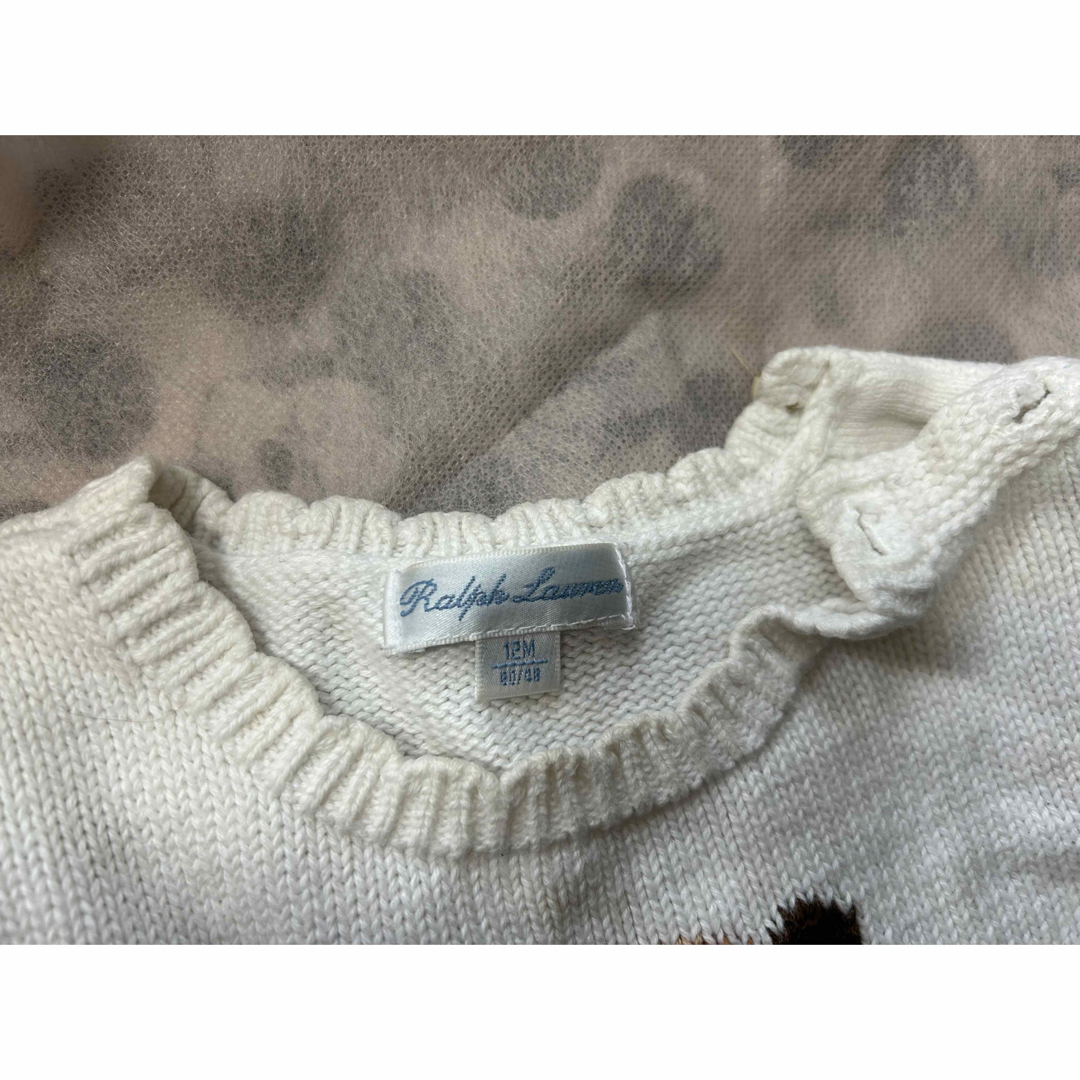 Ralph Lauren - Ralph Lauren クマ刺繍 ニットセーター 12Mの Ralph Lauren - Ralph Lauren クマ刺繍 ニットセーター 12Mの
