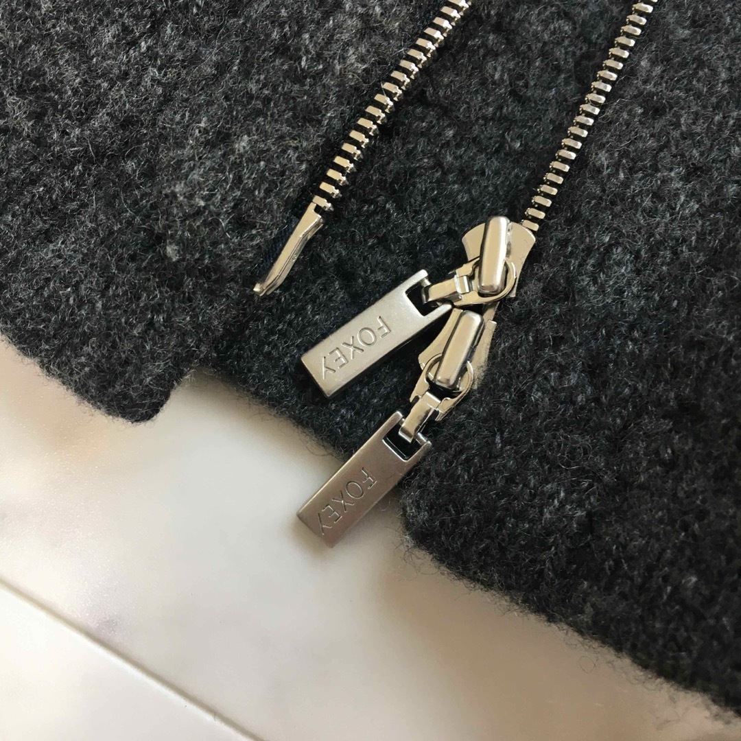 FOXEY - 美品 FOXEY フォクシー カシミヤ ニット パーカーの通販 FOXEY - 美品 FOXEY フォクシー カシミヤ ニット パーカーの通販