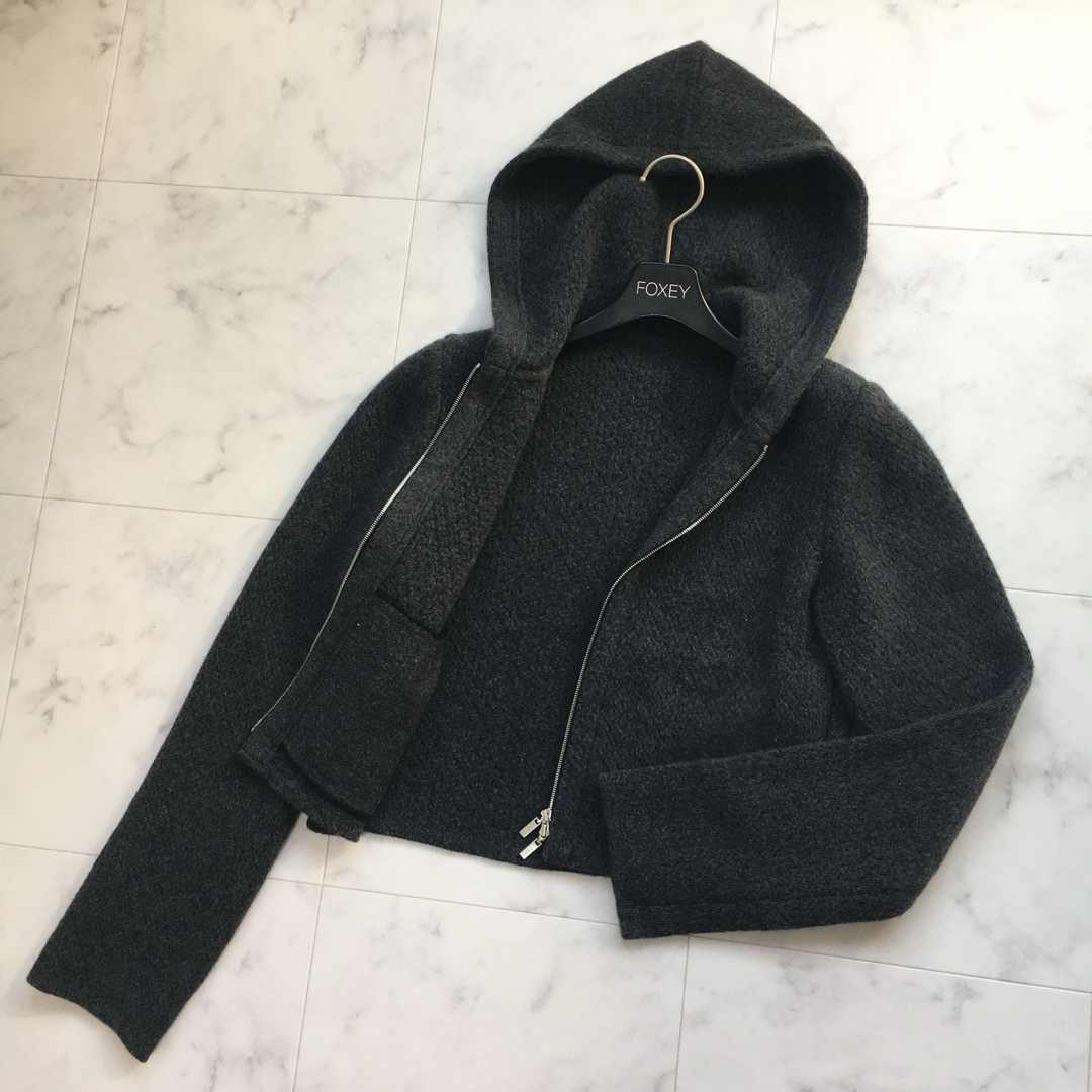 FOXEY - 美品 FOXEY フォクシー カシミヤ ニット パーカーの通販 FOXEY - 美品 FOXEY フォクシー カシミヤ ニット パーカーの通販