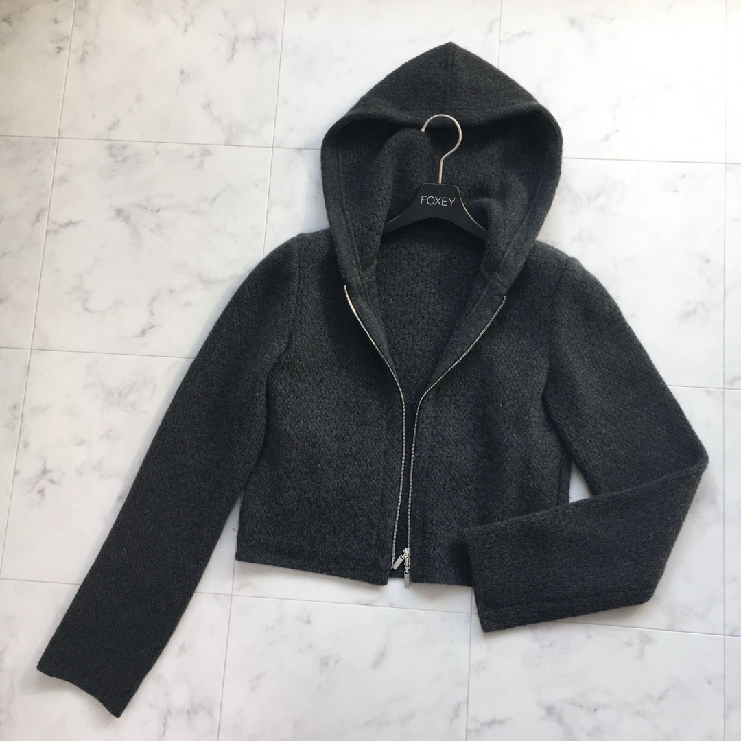 FOXEY - 美品 FOXEY フォクシー カシミヤ ニット パーカーの通販 FOXEY - 美品 FOXEY フォクシー カシミヤ ニット パーカーの通販
