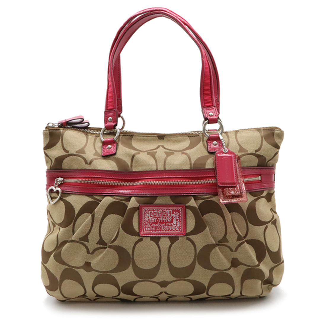 COACH - COACH コーチ ポピー シグネチャー トートバッグ COACH - COACH コーチ ポピー シグネチャー トートバッグ