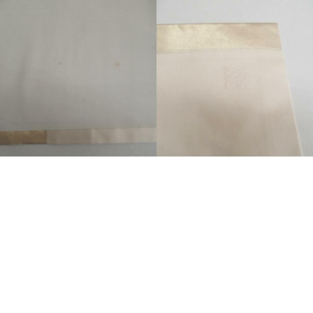 名古屋帯 正絹 市松に童子文様 早春市松文 金糸銀糸 ベージュx 名古屋帯 正絹 市松に童子文様 早春市松文 金糸銀糸 ベージュx