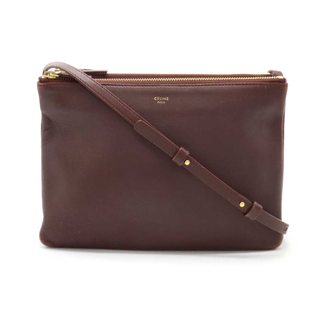 CELINE - CELINE セリーヌ トリオ ラージ ショルダーバッグ CELINE - CELINE セリーヌ トリオ ラージ ショルダーバッグ