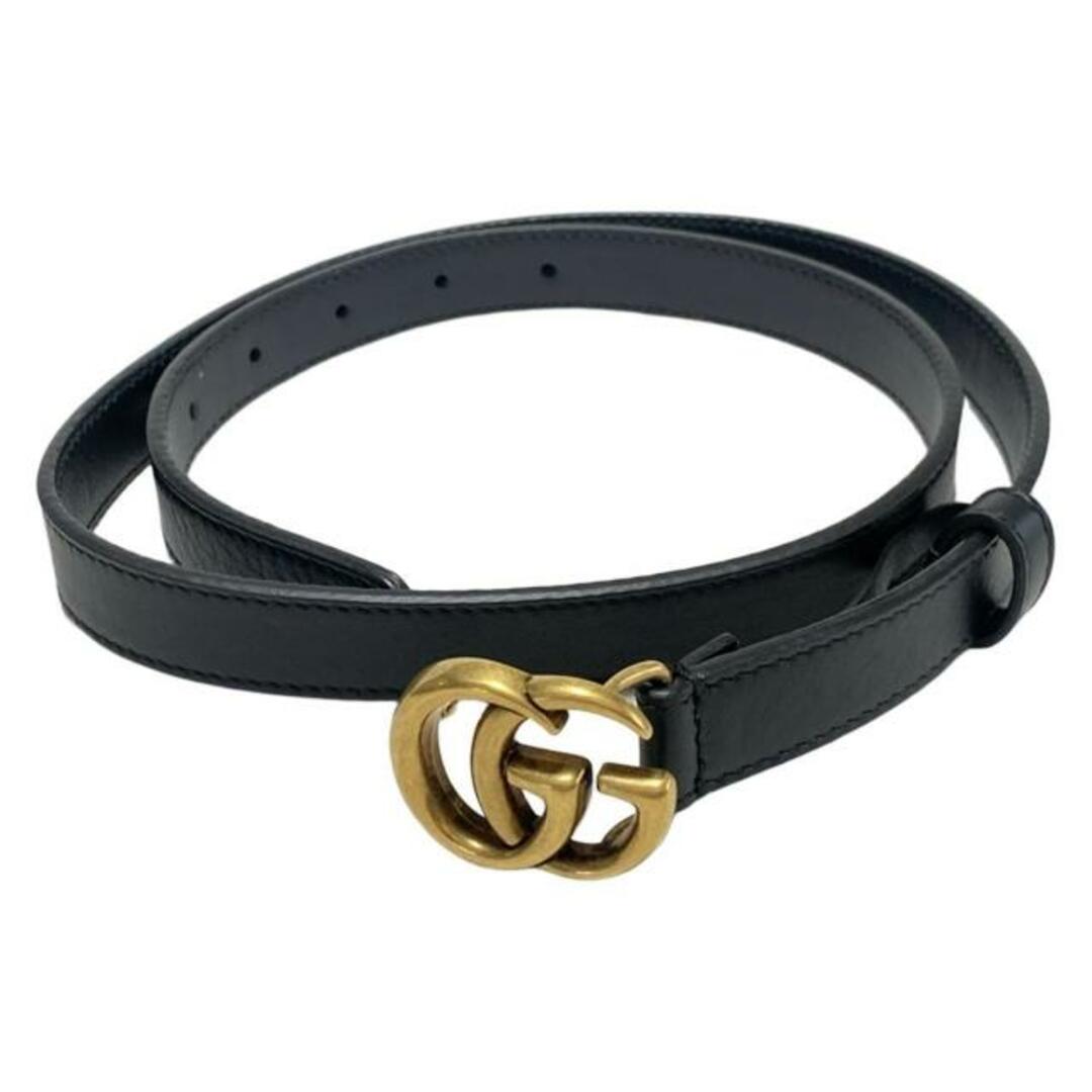 GUCCI - GUCCI(グッチ) ベルト ダブルG スリムベルト 409417 黒 GUCCI - GUCCI(グッチ) ベルト ダブルG スリムベルト 409417 黒