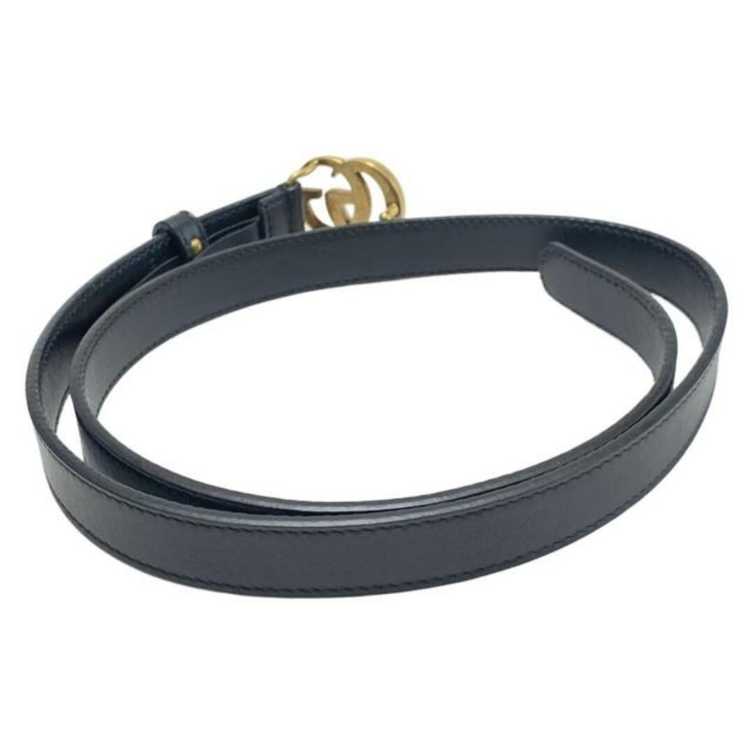 GUCCI - GUCCI(グッチ) ベルト ダブルG スリムベルト 409417 黒 GUCCI - GUCCI(グッチ) ベルト ダブルG スリムベルト 409417 黒
