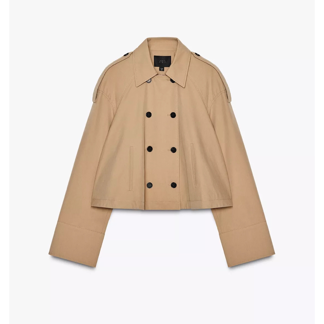ZARA - 【完売品】ZARA ショートケープトレンチコート ケープ ZARA - 【完売品】ZARA ショートケープトレンチコート ケープ