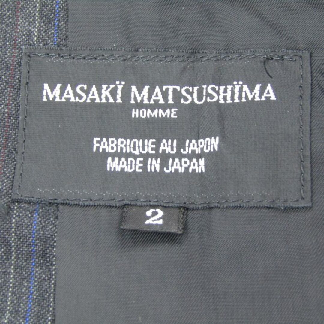 マサキマツシマオム テーラードジャケット アウター ストライプ マサキマツシマオム テーラードジャケット アウター ストライプ