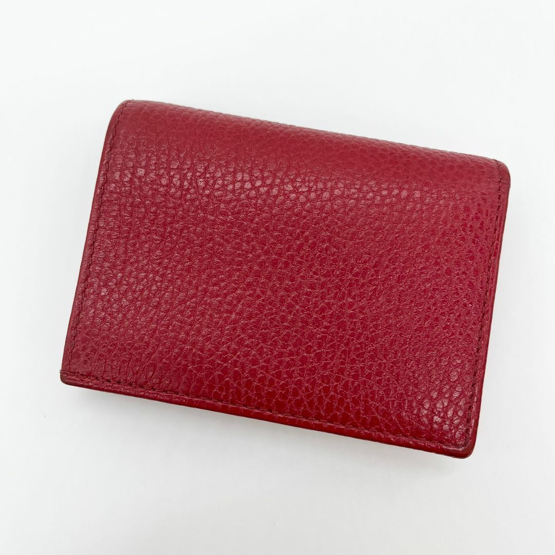 【メール便送料無料対応可】 グッチ GUCCI 折り財布 赤 レッド マーモント 小物