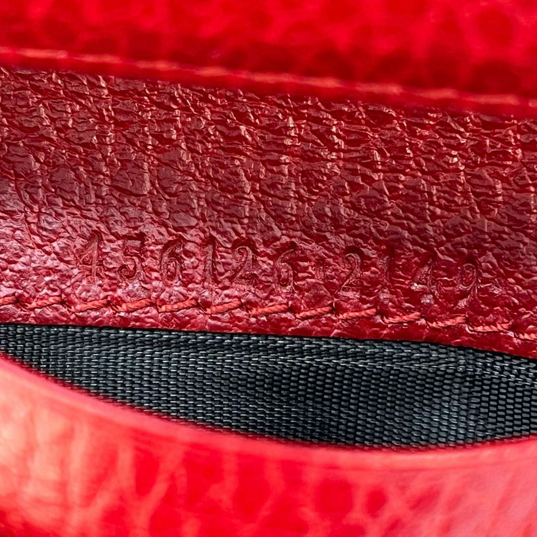 GUCCI グッチ 折り財布 マーモント レッド 赤