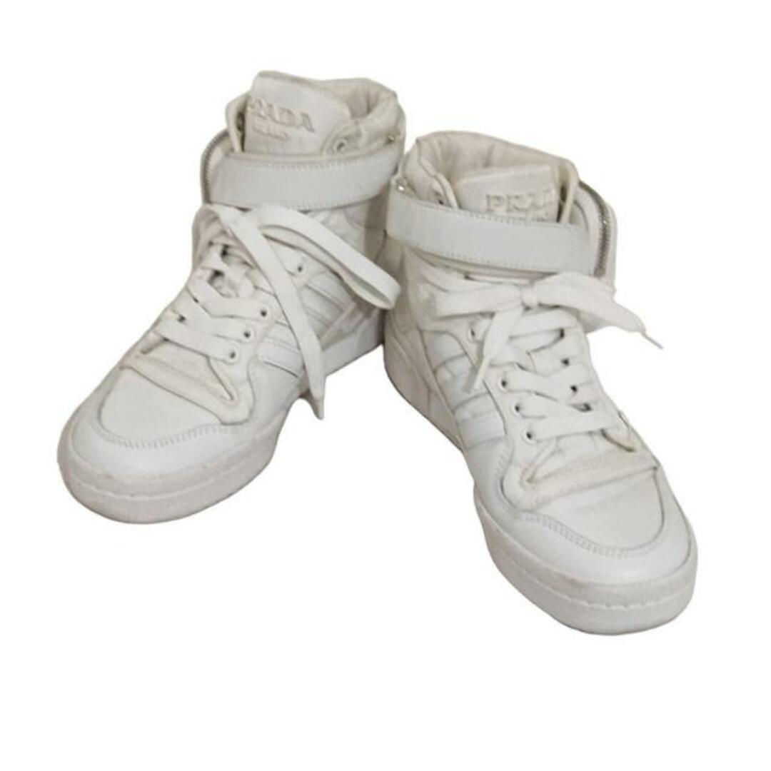 PRADA - PRADA(プラダ) スニーカー 22.5 レディース - 白 PRADA - PRADA(プラダ) スニーカー 22.5 レディース - 白