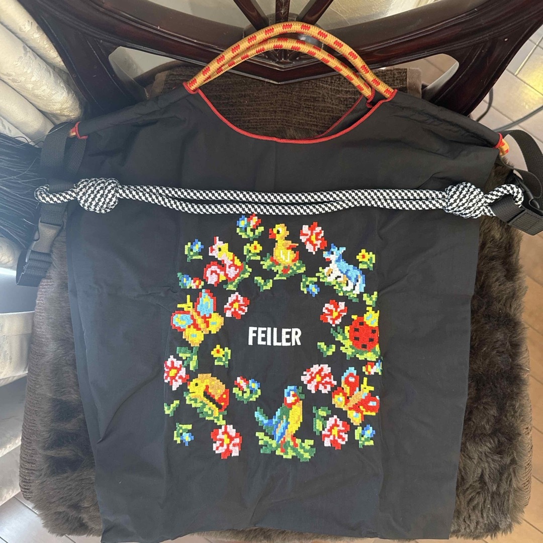 FEILER - 新品 Ball&Chain FEILER エコバッグ M ブラック 肩 FEILER - 新品 Ball&Chain FEILER エコバッグ M ブラック 肩