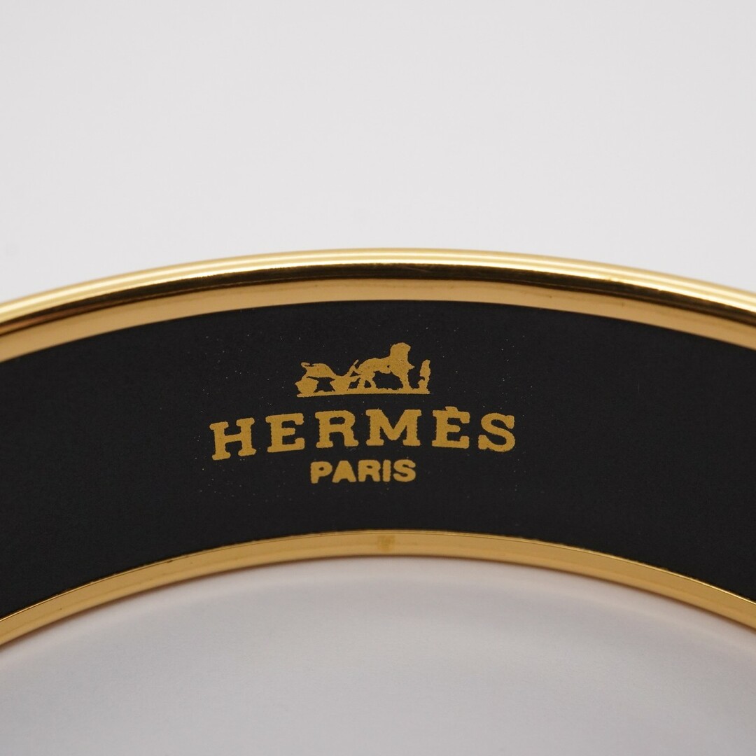 HERMES - 【5jdb0240】エルメス バングル エマイユGM GPメッキ HERMES - 【5jdb0240】エルメス バングル エマイユGM GPメッキ