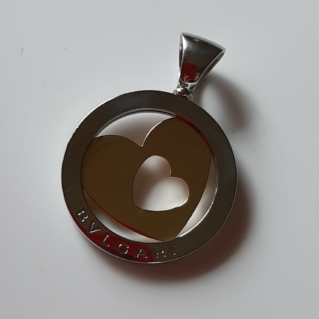 BVLGARI - ブルガリ K18/SS ペンダントヘッド トンド ハート BVLGARI - ブルガリ K18/SS ペンダントヘッド トンド ハート