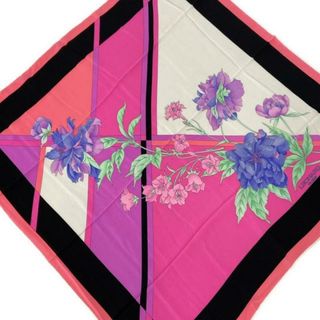 LEONARD - LEONARD(レオナール) スカーフ美品 - ピンク×白 LEONARD - LEONARD(レオナール) スカーフ美品 - ピンク×白