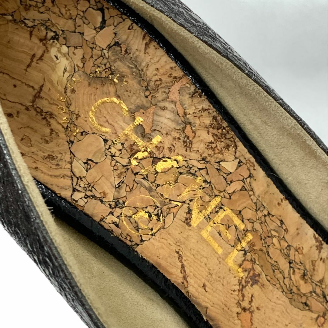 CHANEL - 6814 シャネル ココマーク レザー オープントゥ CHANEL - 6814 シャネル ココマーク レザー オープントゥ