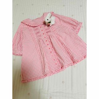 PINK HOUSE - PINK HOUSE ピコフリル いちご柄 チェック PINK HOUSE - PINK HOUSE ピコフリル いちご柄 チェック
