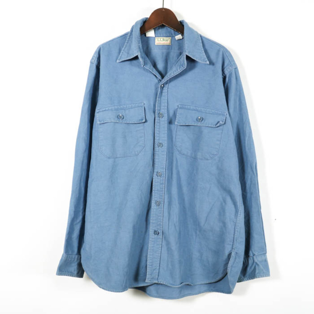 L.L.Bean - エルエルビーン 80S 90S 長袖シャツ シャモアクロス L.L.Bean - エルエルビーン 80S 90S 長袖シャツ シャモアクロス