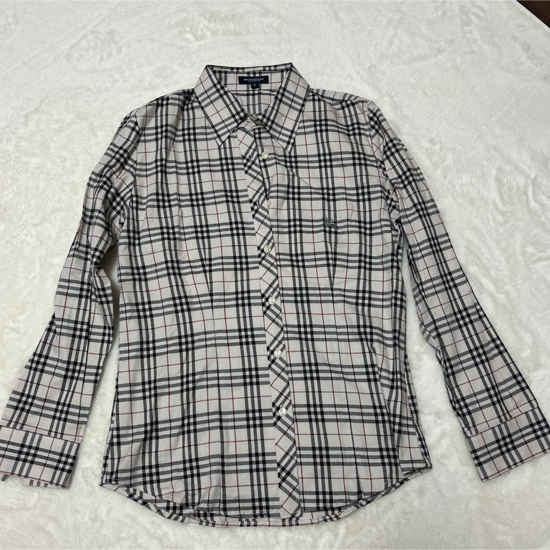 BURBERRY - 美品 レディース Lサイズ 長袖シャツ バーバリー BURBERRY - 美品 レディース Lサイズ 長袖シャツ バーバリー