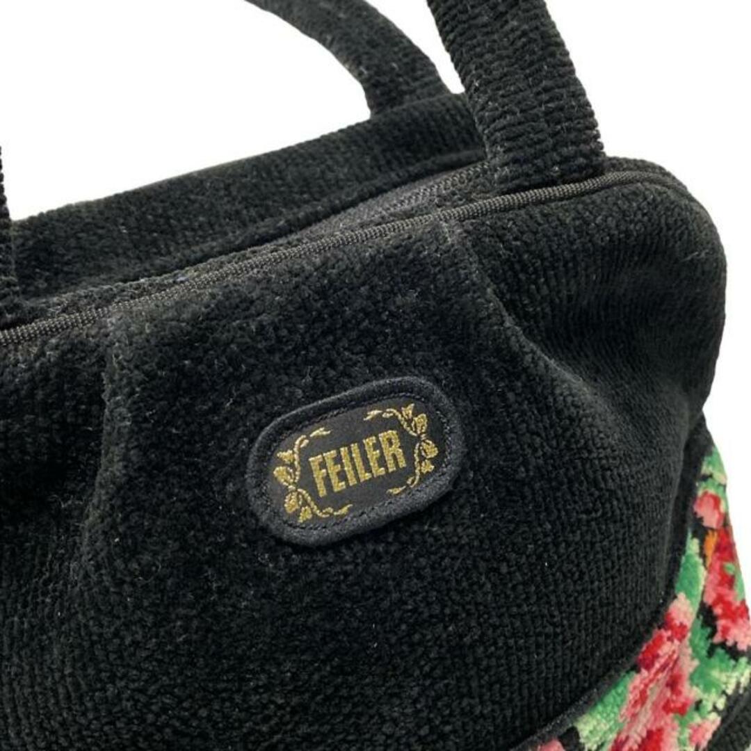 FEILER - FEILER(フェイラー) ハンドバッグ - 黒×グリーン FEILER - FEILER(フェイラー) ハンドバッグ - 黒×グリーン