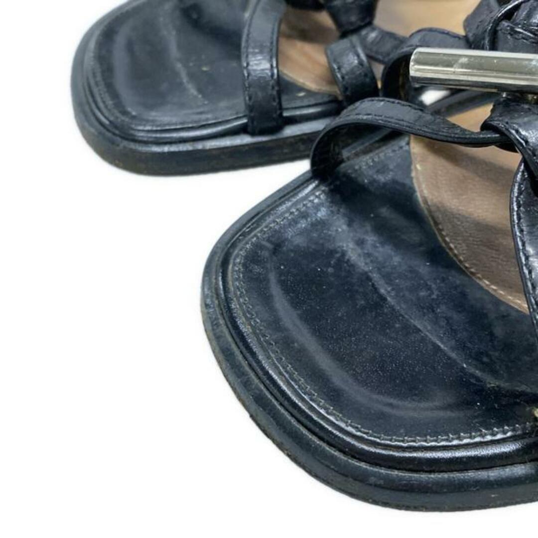HERMES - HERMES(エルメス) サンダル 37 エシャペ 黒 アウト HERMES - HERMES(エルメス) サンダル 37 エシャペ 黒 アウト
