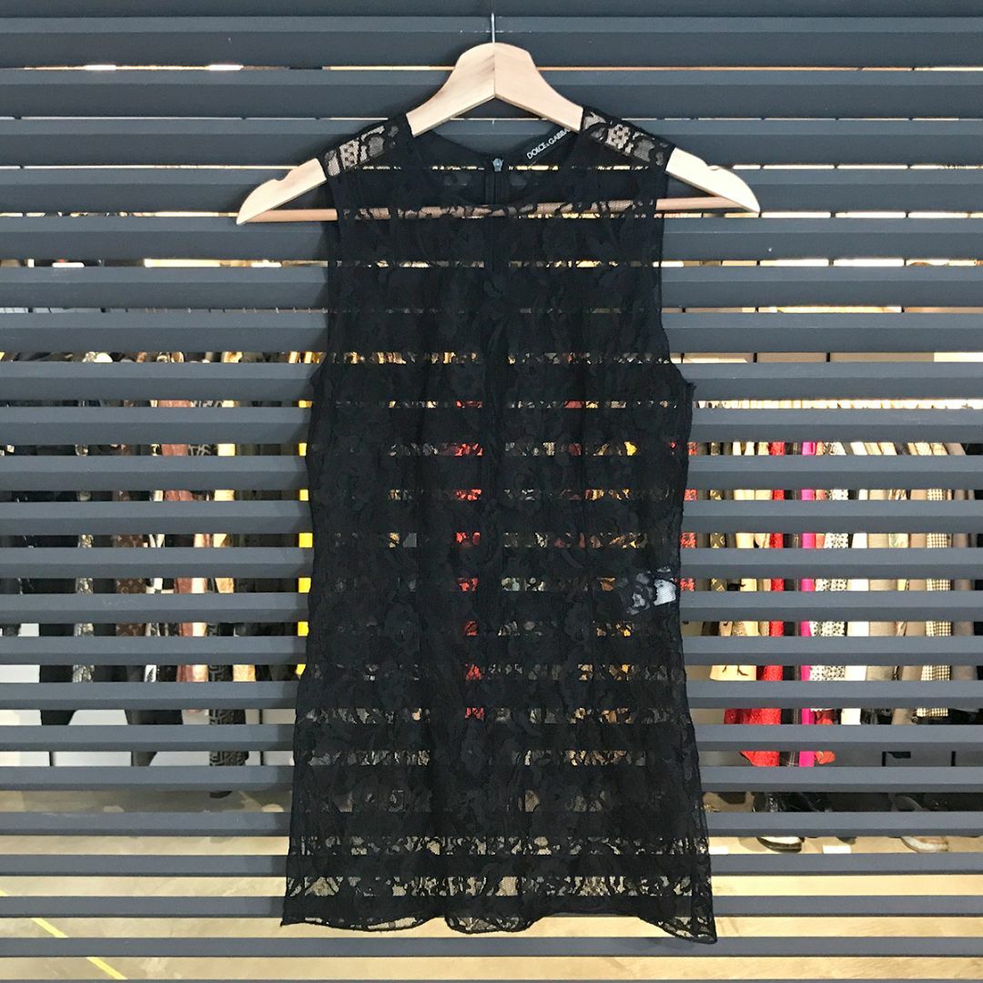 DOLCE&GABBANA - 超美品 ドルチェ＆ガッバーナ レース ノースリーブ チュニック トップス 38