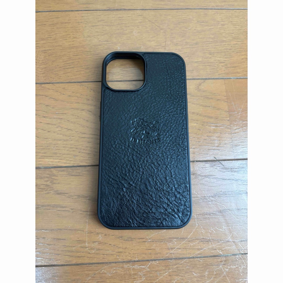 IL BISONTE - イルビゾンテ iPhone15 ケース ブラック レザーの IL BISONTE - イルビゾンテ iPhone15 ケース ブラック レザーの