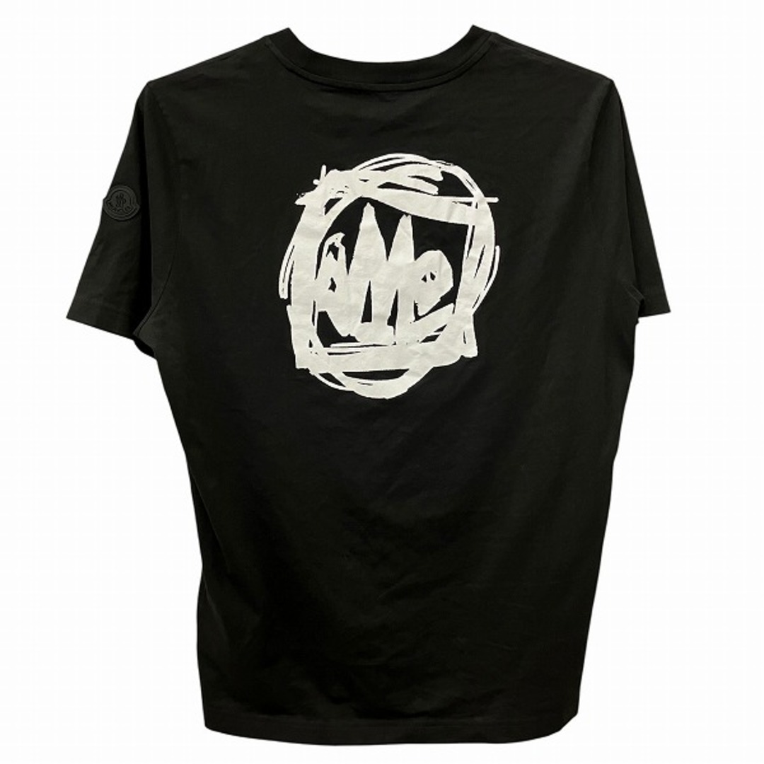 MONCLER - モンクレール ブラック ロゴプリント 8C00032 89A17 MONCLER - モンクレール ブラック ロゴプリント 8C00032 89A17