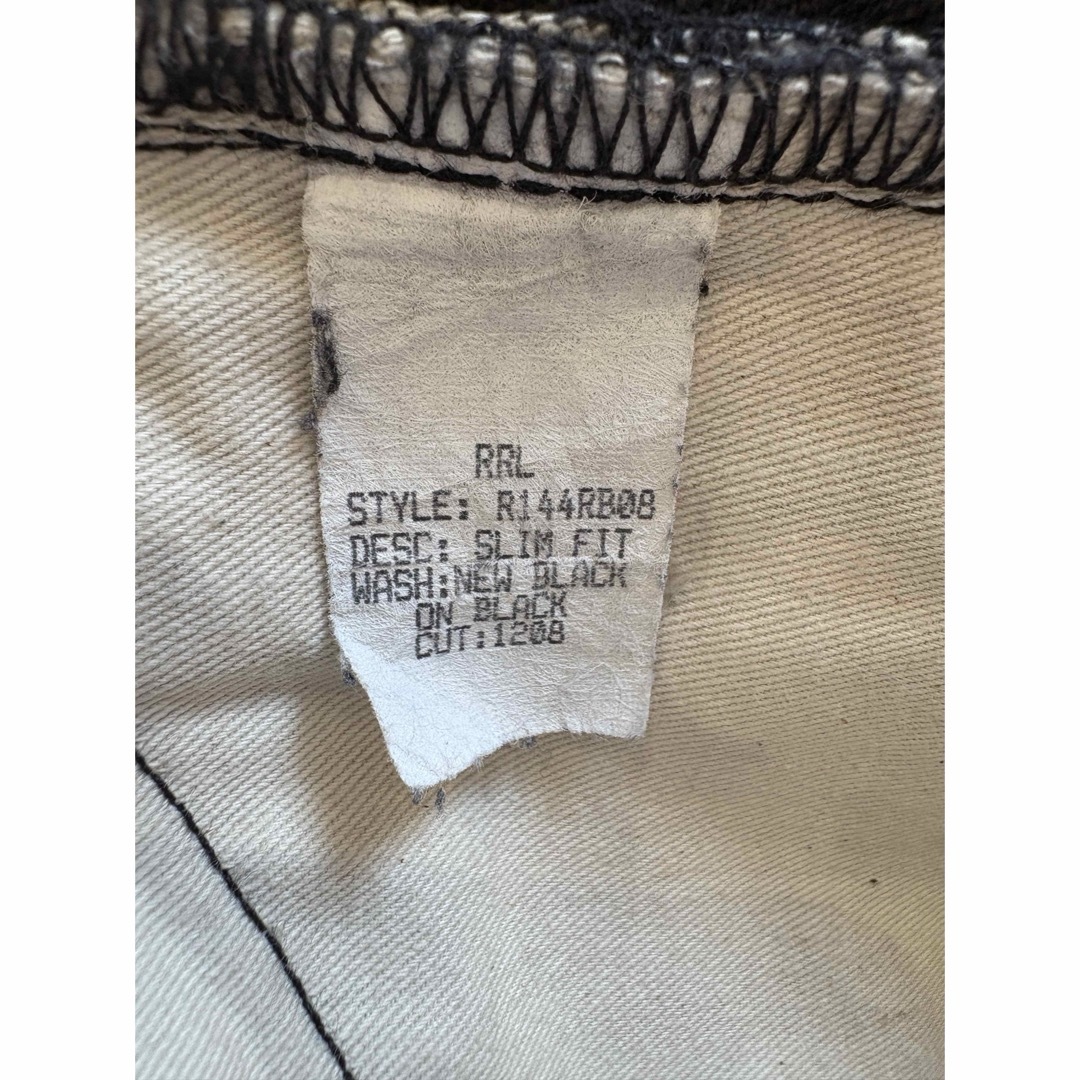 RRL - RRL スリムフィット ブラック セルビッジジーンズ デニム RRL - RRL スリムフィット ブラック セルビッジジーンズ デニム