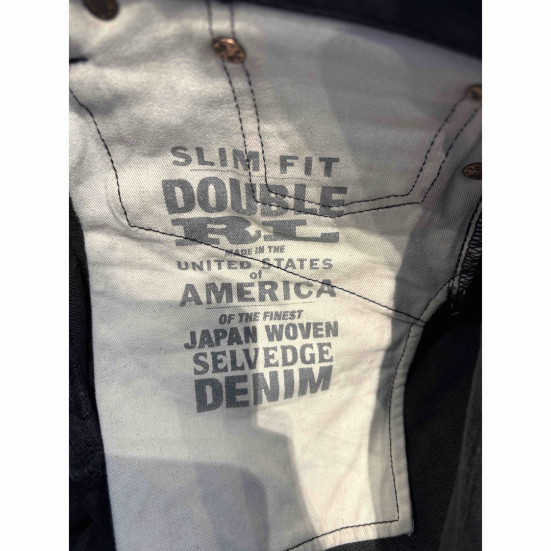 RRL - RRL スリムフィット ブラック セルビッジジーンズ デニム RRL - RRL スリムフィット ブラック セルビッジジーンズ デニム