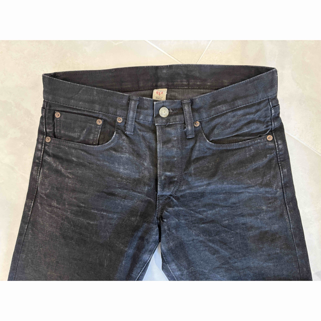 RRL - RRL スリムフィット ブラック セルビッジジーンズ デニム RRL - RRL スリムフィット ブラック セルビッジジーンズ デニム