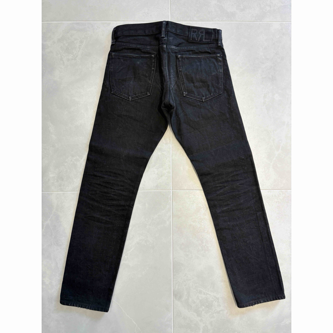 RRL - RRL スリムフィット ブラック セルビッジジーンズ デニム RRL - RRL スリムフィット ブラック セルビッジジーンズ デニム