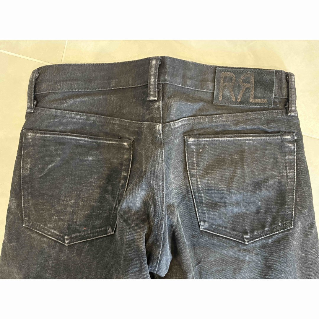 RRL - RRL スリムフィット ブラック セルビッジジーンズ デニム RRL - RRL スリムフィット ブラック セルビッジジーンズ デニム