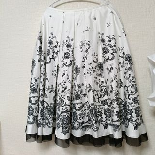 M'S GRACY - 【M'S GRACY】花柄プリント フレアスカート ひざ丈 M'S GRACY - 【M'S GRACY】花柄プリント フレアスカート ひざ丈