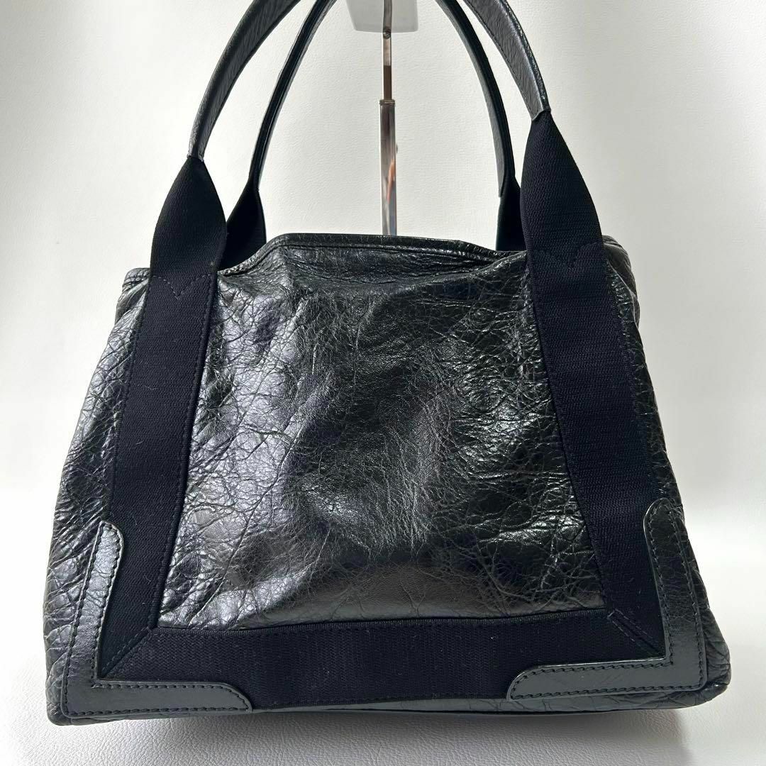 BALENCIAGA - 美品*バレンシアガ ネイビーカバスS レザー BALENCIAGA - 美品*バレンシアガ ネイビーカバスS レザー