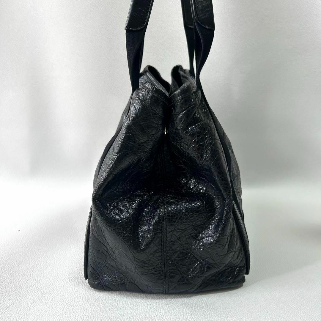 BALENCIAGA - 美品*バレンシアガ ネイビーカバスS レザー BALENCIAGA - 美品*バレンシアガ ネイビーカバスS レザー