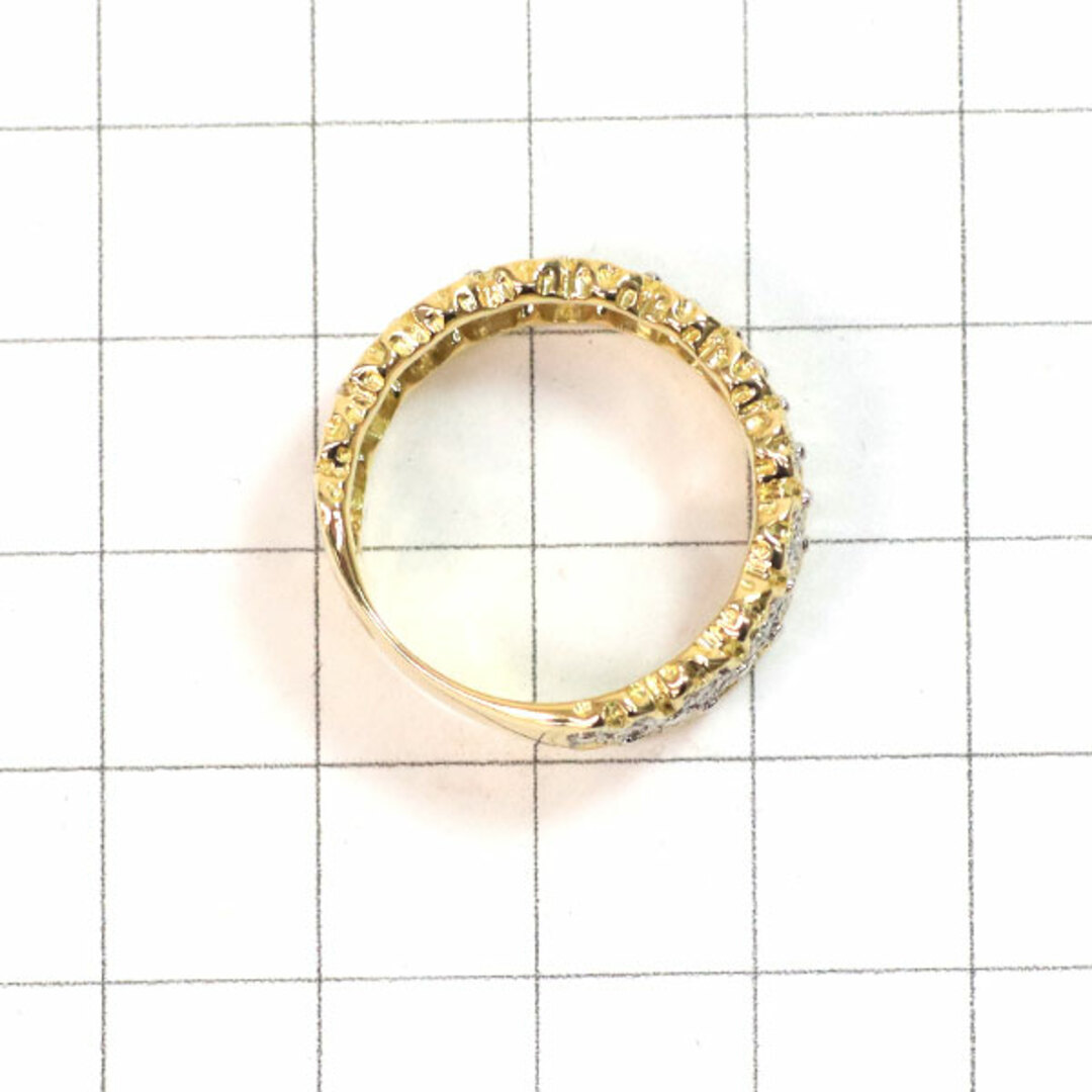 K18YG/Pt900 ダイヤモンド リング 0.28ct フィレンツェ彫りの K18YG/Pt900 ダイヤモンド リング 0.28ct フィレンツェ彫りの