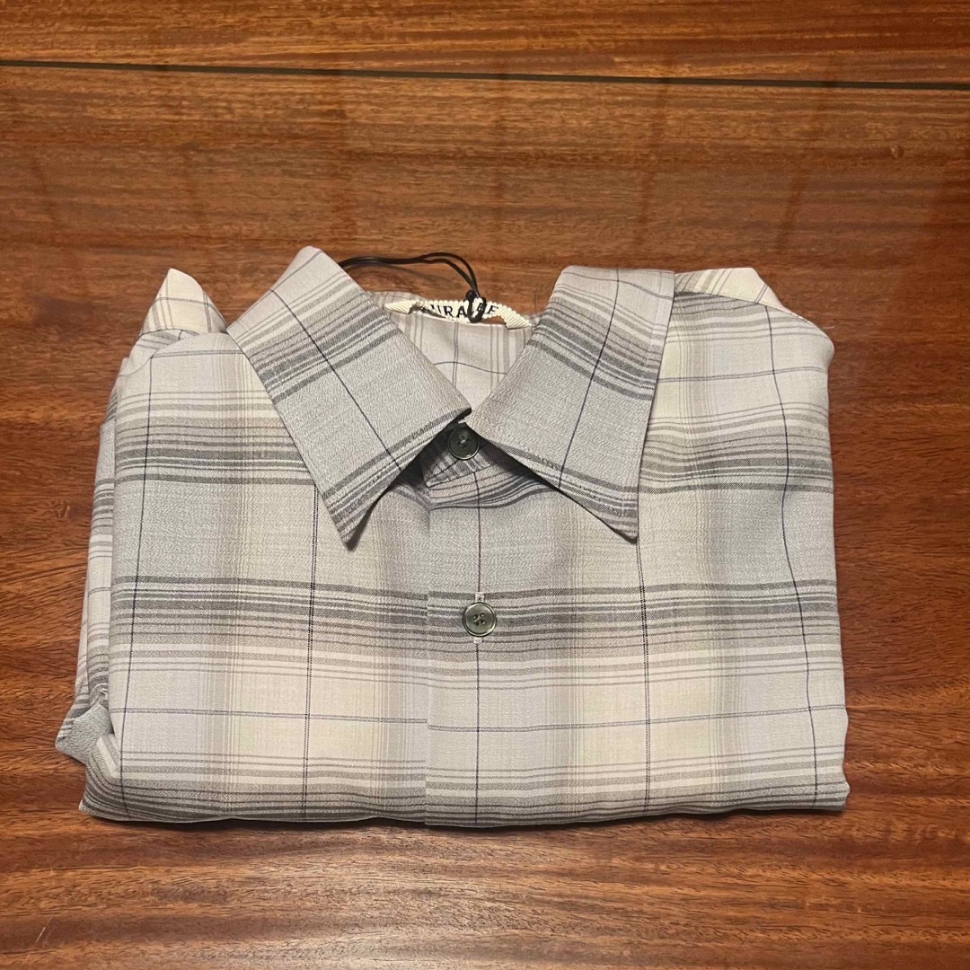 AURALEE - AURALEE SUPER LIGHT WOOL CHECK SHIRT 3の通販 by AURALEE - AURALEE SUPER LIGHT WOOL CHECK SHIRT 3の通販 by