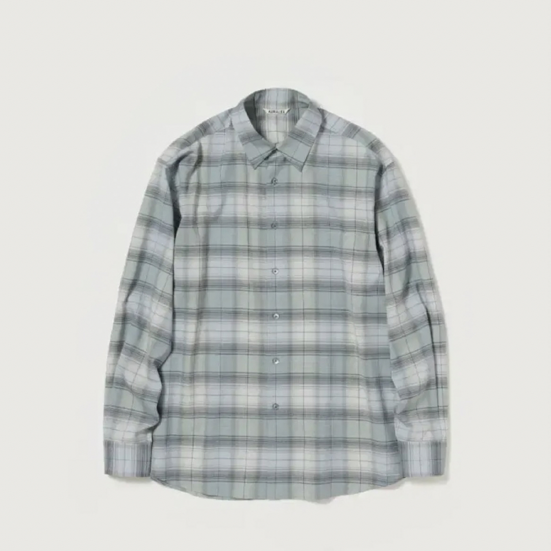 AURALEE - AURALEE SUPER LIGHT WOOL CHECK SHIRT 3の通販 by AURALEE - AURALEE SUPER LIGHT WOOL CHECK SHIRT 3の通販 by