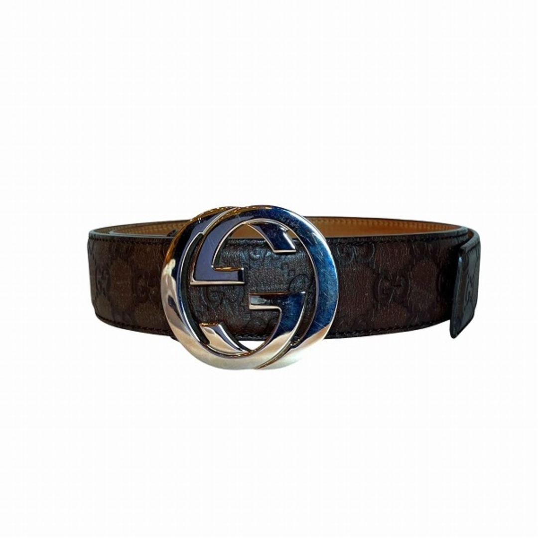 GUCCI - グッチ GUCCI インターロッキング 114984 シマ ブラウン GUCCI - グッチ GUCCI インターロッキング 114984 シマ ブラウン