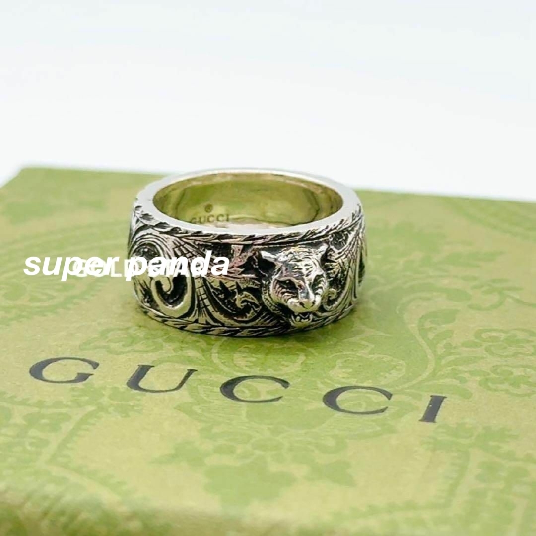 GUCCI - GUCCI グッチ リング 指輪 キャットヘッド シルバーの GUCCI - GUCCI グッチ リング 指輪 キャットヘッド シルバーの