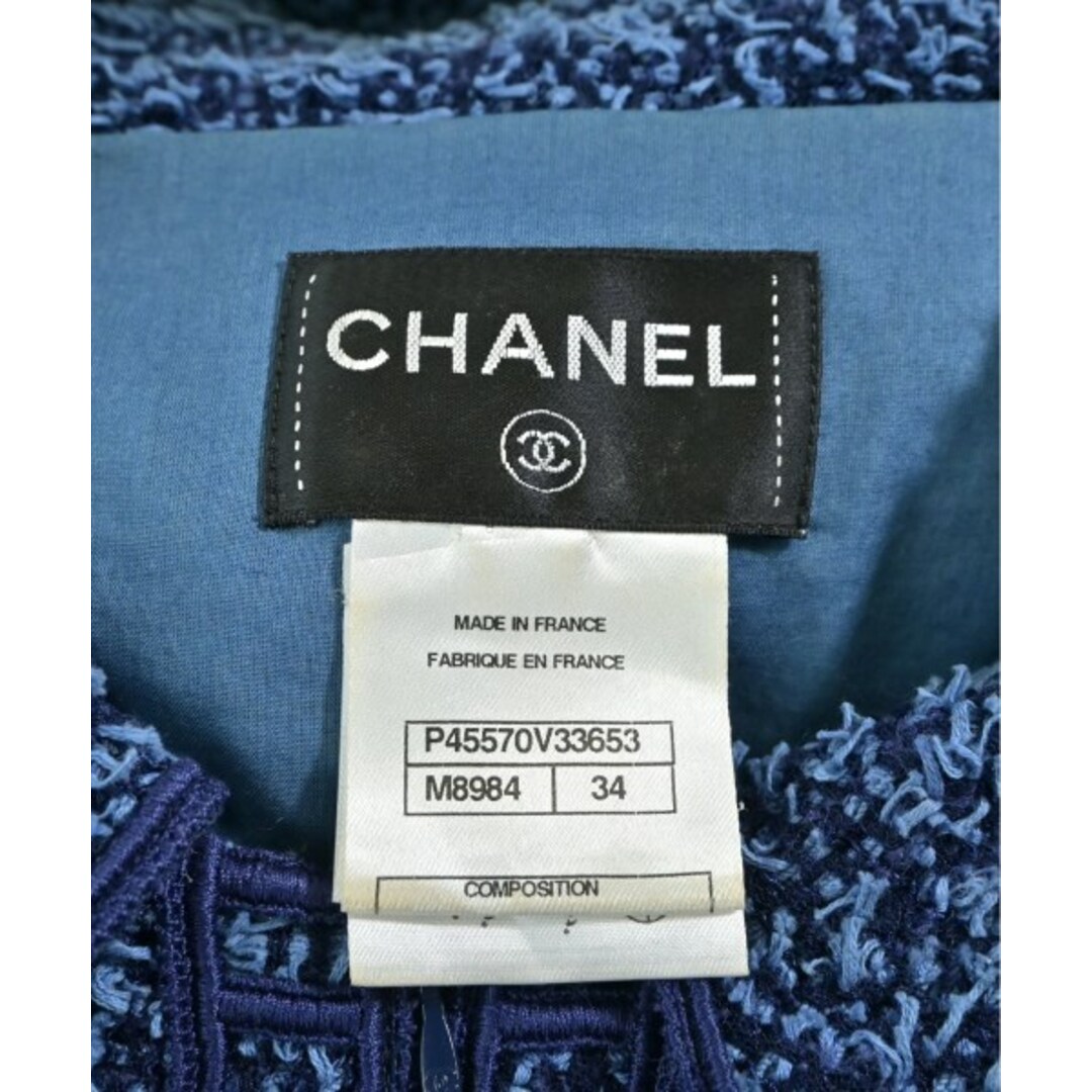 CHANEL - CHANEL シャネル ワンピース 34(XXS位) 青x水色 CHANEL - CHANEL シャネル ワンピース 34(XXS位) 青x水色